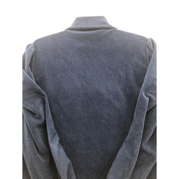 Vanity Fair Womens XL Robe Navy Blue Velour 1/2 Zip Grannycore Luxury Vintage - Picture 5 of 9